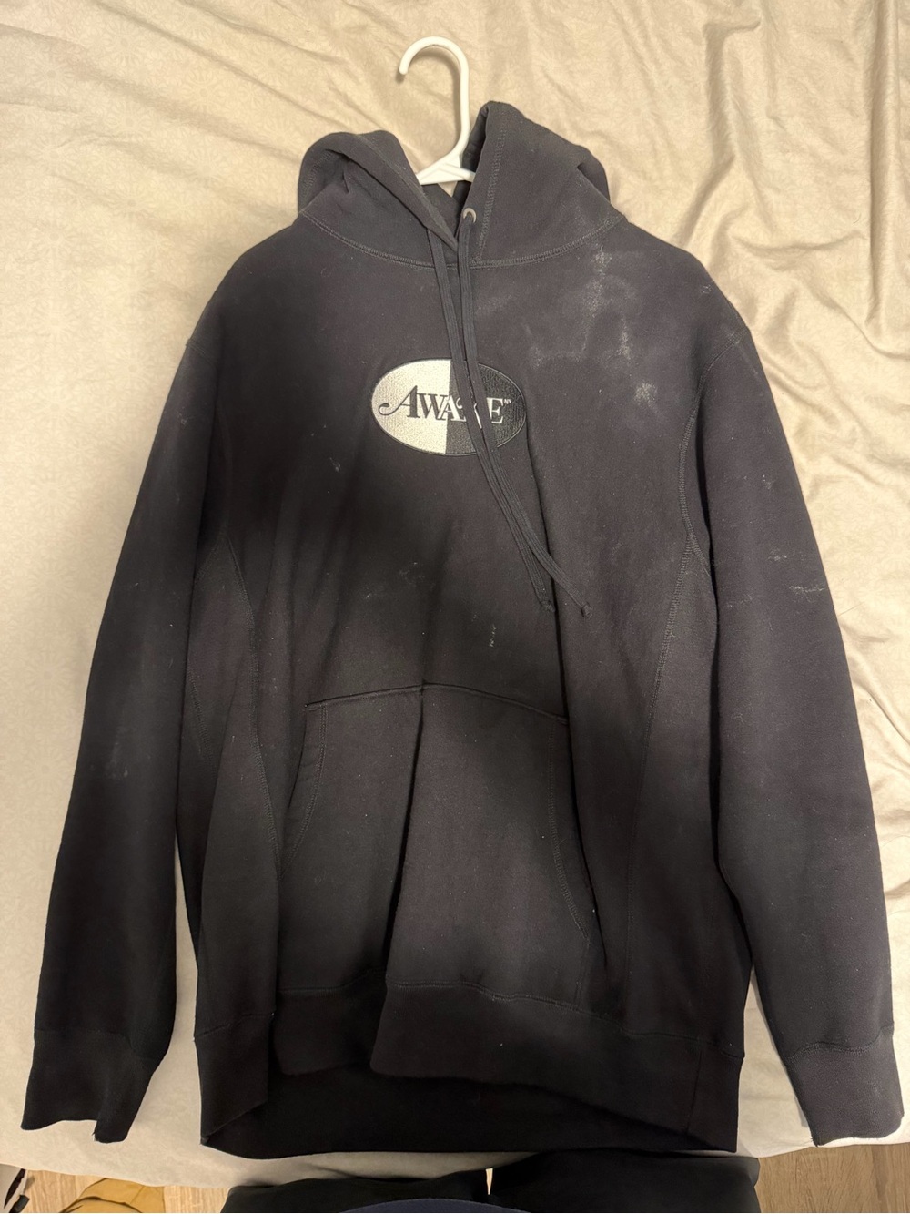 Awake NY Black Hoodie with Oval Logo